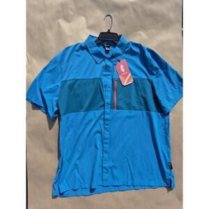Cotopaxi Mens Sumaco Short Sleeve Shirt Lake Waterfall UPF50+ $85 MSRP XXL 2XL